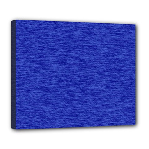 Cobalt Blue Color Texture Deluxe Canvas 24  X 20  (stretched) by SpinnyChairDesigns