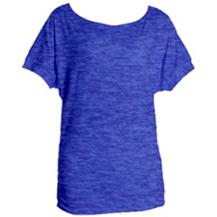 Cobalt Blue Color Texture Women s Oversized Tee by SpinnyChairDesigns