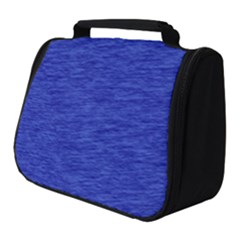 Cobalt Blue Color Texture Full Print Travel Pouch (small) by SpinnyChairDesigns