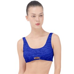 Cobalt Blue Color Texture The Little Details Bikini Top by SpinnyChairDesigns