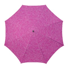 Neon Pink Color Texture Golf Umbrellas by SpinnyChairDesigns