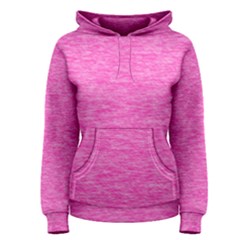 Neon Pink Color Texture Women s Pullover Hoodie by SpinnyChairDesigns