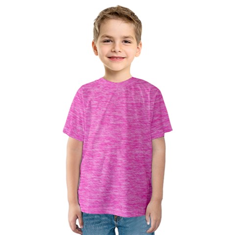 Neon Pink Color Texture Kids  Sport Mesh Tee by SpinnyChairDesigns