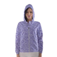 Light Purple Color Textured Women s Hooded Windbreaker by SpinnyChairDesigns