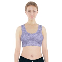 Light Purple Color Textured Sports Bra With Pocket by SpinnyChairDesigns