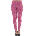 Blush Pink Butterflies Batik Lightweight Velour Leggings View1