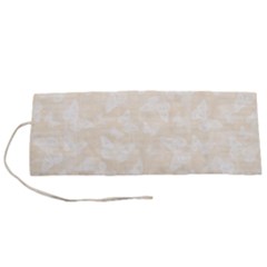 Champagne And White Butterflies Batik Roll Up Canvas Pencil Holder (s)