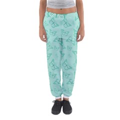 Biscay Green Monarch Butterflies Women s Jogger Sweatpants by SpinnyChairDesigns