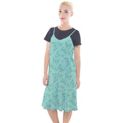 Biscay Green Monarch Butterflies Camis Fishtail Dress by SpinnyChairDesigns