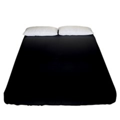 Black Gradient Ombre Color Fitted Sheet (california King Size) by SpinnyChairDesigns