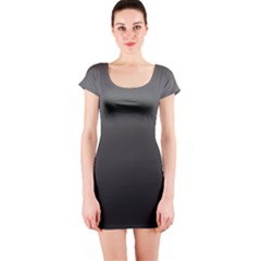 Black Gradient Ombre Color Short Sleeve Bodycon Dress by SpinnyChairDesigns