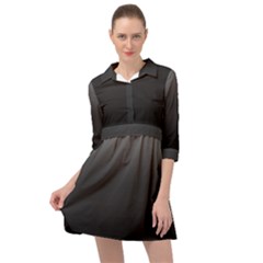 Black Gradient Ombre Color Mini Skater Shirt Dress by SpinnyChairDesigns