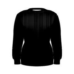 Pitch Black Color Stripes Women s Sweatshirt