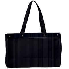 Pitch Black Color Stripes Canvas Work Bag