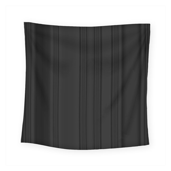 Pitch Black Color Stripes Square Tapestry (Small)