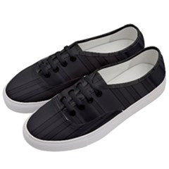 Pitch Black Color Stripes Women s Classic Low Top Sneakers