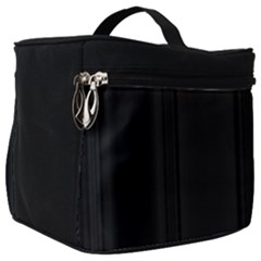 Pitch Black Color Stripes Make Up Travel Bag (Big)