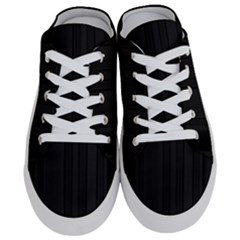 Pitch Black Color Stripes Half Slippers