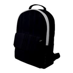 Pitch Black Color Stripes Flap Pocket Backpack (Large)