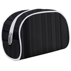 Pitch Black Color Stripes Makeup Case (Medium)