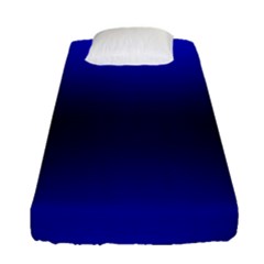 Cobalt Blue Gradient Ombre Color Fitted Sheet (single Size) by SpinnyChairDesigns