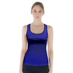 Cobalt Blue Gradient Ombre Color Racer Back Sports Top by SpinnyChairDesigns