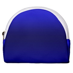 Cobalt Blue Gradient Ombre Color Horseshoe Style Canvas Pouch by SpinnyChairDesigns