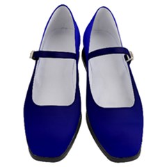 Cobalt Blue Gradient Ombre Color Women s Mary Jane Shoes by SpinnyChairDesigns