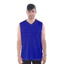 Cobalt Blue Color Stripes Men s Basketball Tank Top View1