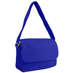 Cobalt Blue Color Stripes Courier Bag by SpinnyChairDesigns