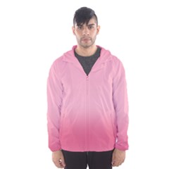 Blush Pink Color Gradient Ombre Men s Hooded Windbreaker by SpinnyChairDesigns