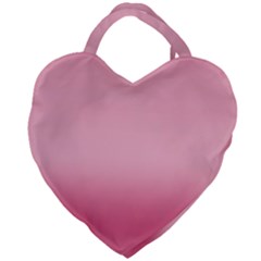 Blush Pink Color Gradient Ombre Giant Heart Shaped Tote by SpinnyChairDesigns