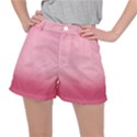 Blush Pink Color Gradient Ombre Ripstop Shorts View1