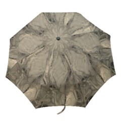 Abstract Tan Beige Texture Folding Umbrellas by SpinnyChairDesigns