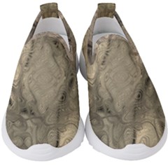 Abstract Tan Beige Texture Kids  Slip On Sneakers by SpinnyChairDesigns