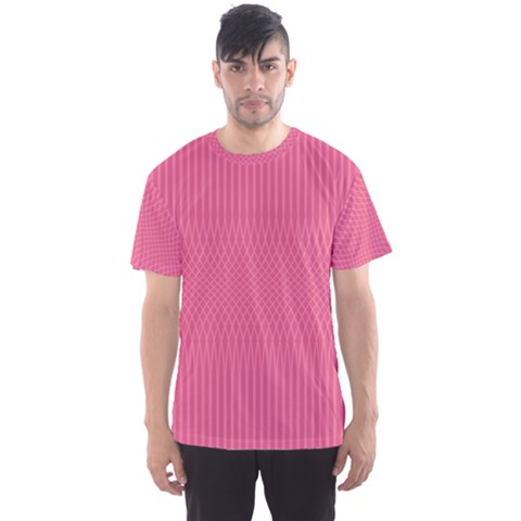 Blush Pink Color Stripes Men s Sport Mesh Tee by SpinnyChairDesigns