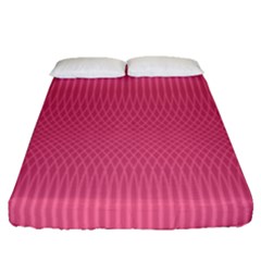 Blush Pink Color Stripes Fitted Sheet (queen Size) by SpinnyChairDesigns