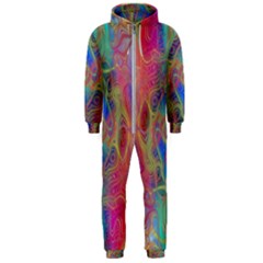 Boho Tie Dye Rainbow Hooded Jumpsuit (men) 