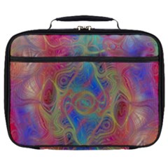 Boho Tie Dye Rainbow Full Print Lunch Bag by SpinnyChairDesigns