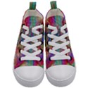 Boho Tie Dye Rainbow Kids  Mid-Top Canvas Sneakers View1