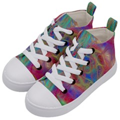 Boho Tie Dye Rainbow Kids  Mid-top Canvas Sneakers