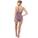 Boho Tie Dye Rainbow High Neck One Piece Swimsuit View2