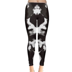 Rorschach Ink Blot Pattern Leggings  by SpinnyChairDesigns