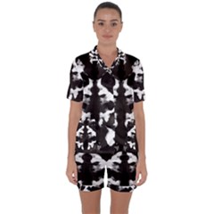 Rorschach Ink Blot Pattern Satin Short Sleeve Pyjamas Set by SpinnyChairDesigns