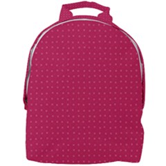 Rose Pink Color Polka Dots Mini Full Print Backpack by SpinnyChairDesigns