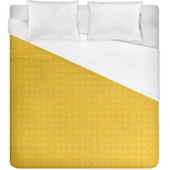 Saffron Yellow Color Polka Dots Duvet Cover (king Size) by SpinnyChairDesigns