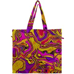 Colorful Boho Swirls Pattern Canvas Travel Bag by SpinnyChairDesigns