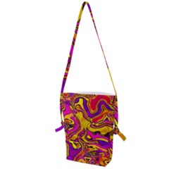 Colorful Boho Swirls Pattern Folding Shoulder Bag by SpinnyChairDesigns