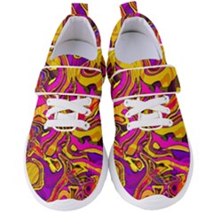 Colorful Boho Swirls Pattern Women s Velcro Strap Shoes by SpinnyChairDesigns