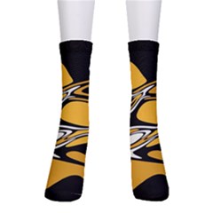 Black Yellow White Abstract Art Men s Crew Socks